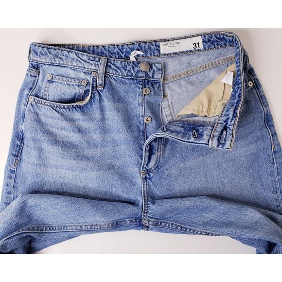 RAG & BONE Alex High-Rise Straight Jeans Button Fly Color-Lucy Women's 31 ~VGUC - Picture 2 of 12